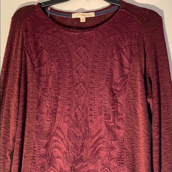 Burgundy long sleeve dress shirt - Picture 2 of 2